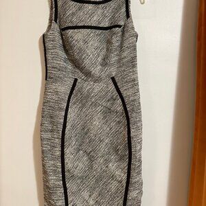 Yoana Baraschi Grey and Black Sleeveless A Line Dress Size 8